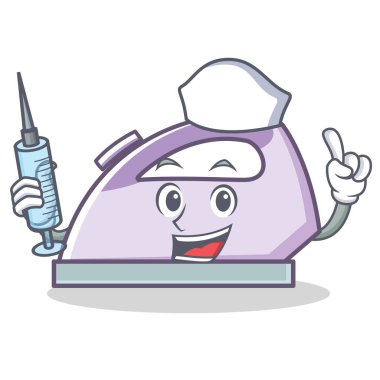 Hemşire yassı demir karakter vektör sanat