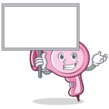 Yönetim Kurulu saç kurutma makinesi karakter vektör getirmek