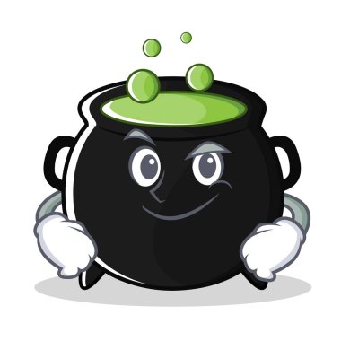 Smirking sihirli kazan karakter karikatür