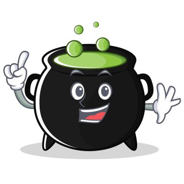 Parmak sihirli kazan karakter karikatür