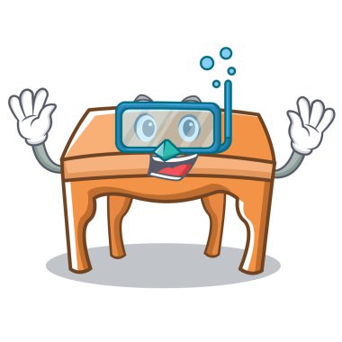 Dalış tablosu karakter karikatür tarzı