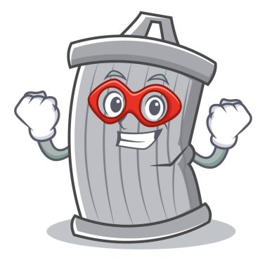 Süper kahraman çöp karakter karikatür tarzı