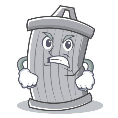 Angry trash character cartoon style clipart
