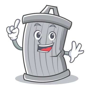 Parmak çöp karakter karikatür tarzı