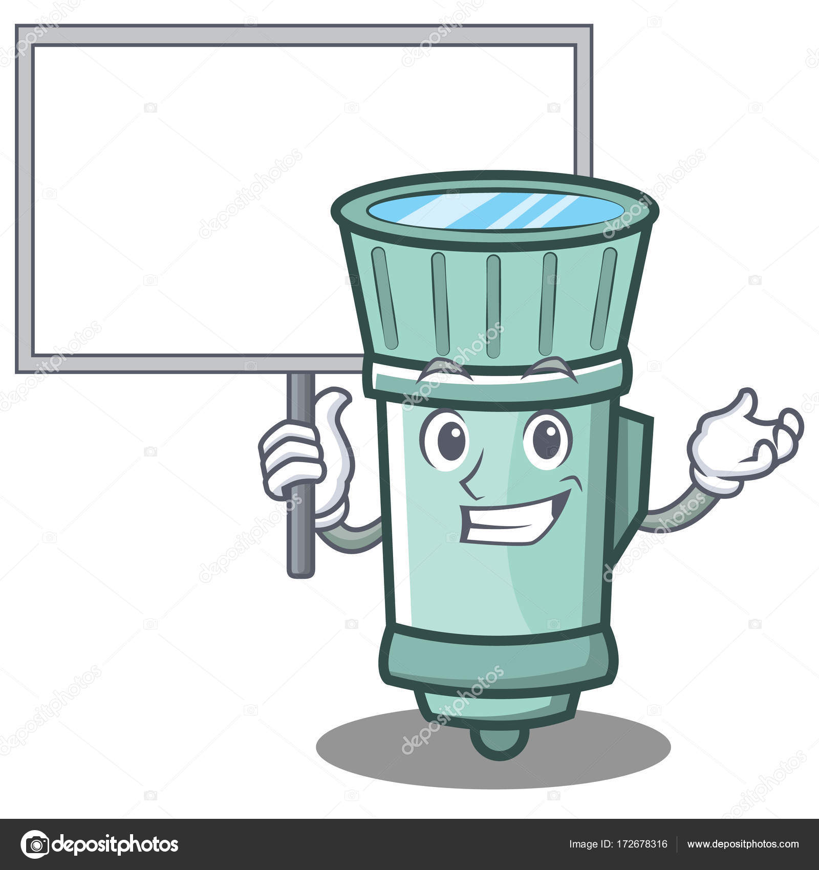 Com estilo de personagem de desenho animado lanterna placa ...