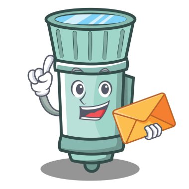 Zarf el feneri çizgi film karakter stili ile