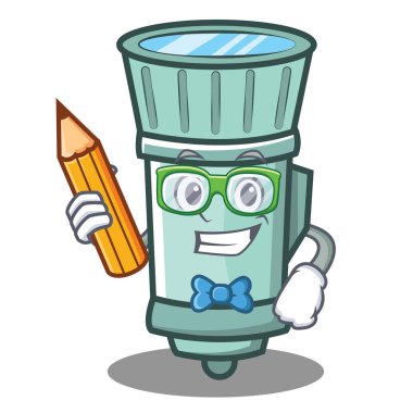 Öğrenci el feneri çizgi film karakter stili