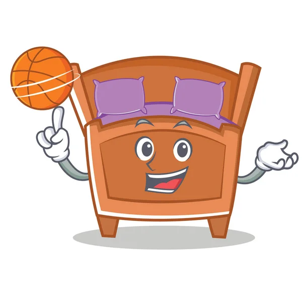 A kosárlabda aranyos karakter cartoon — Stock Vector