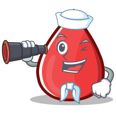 Denizci kan damla çizgi film maskot karakteri