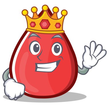 Kral kan damlası çizgi film maskot karakteri