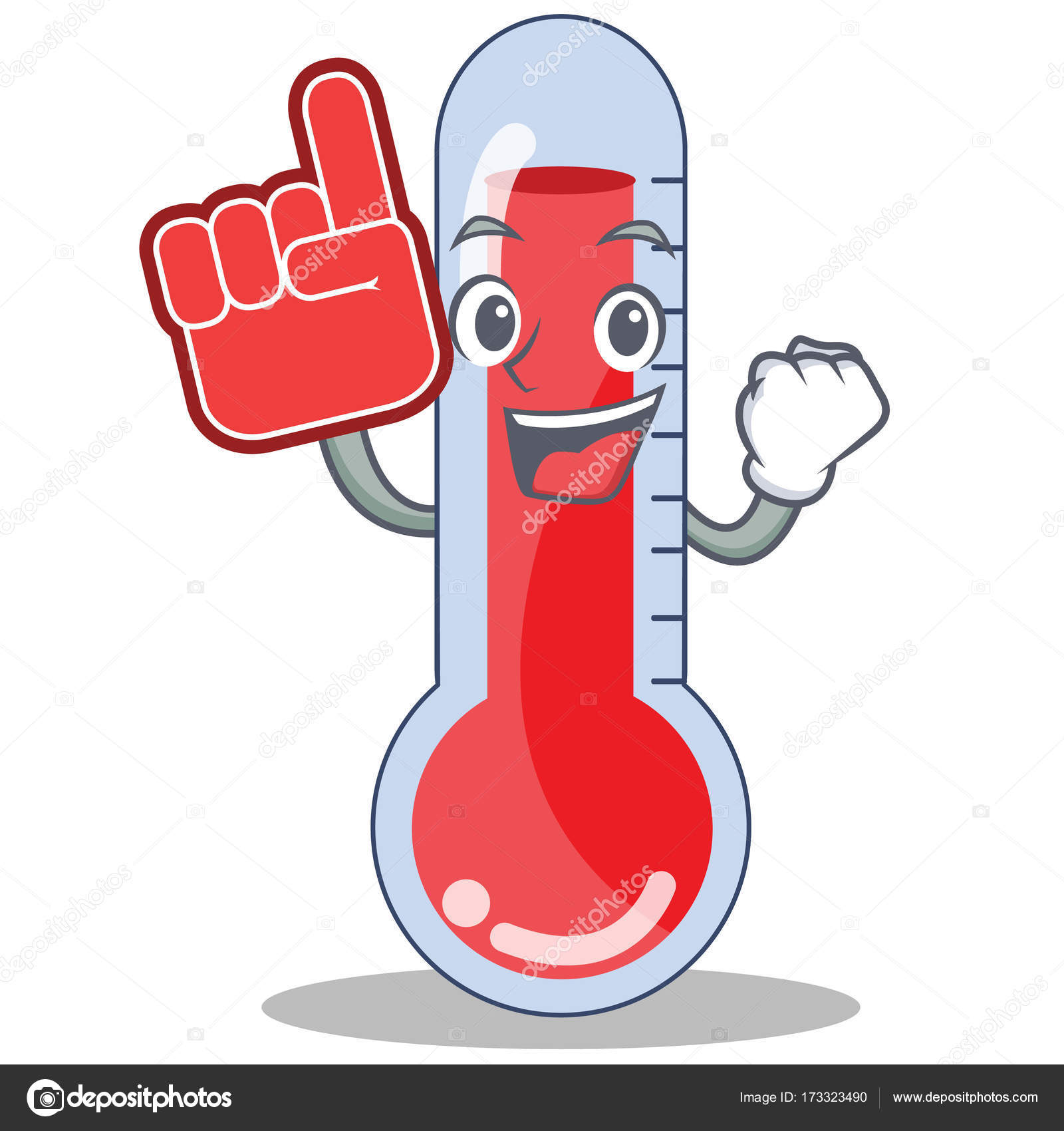 泡指温度計キャラクター漫画コレクション ストックベクター C Kongvector
