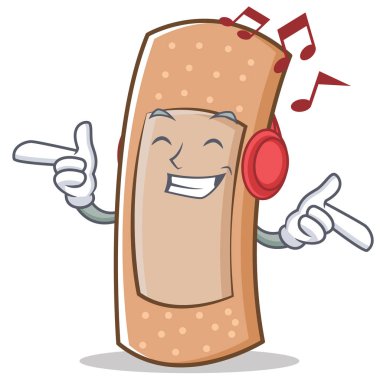 Dinleme müzik grubu yardım karakter karikatür