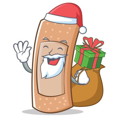 Santa band aid karakter karikatür