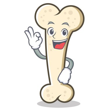 Tamam kemik karakter karikatür maskot