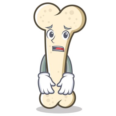 Korkarım kemik karakter karikatür maskot