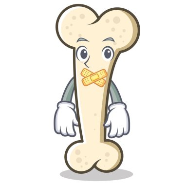 Sessiz kemik karakter karikatür maskot