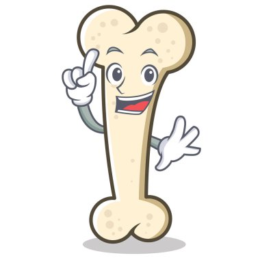 Parmak kemiği karakter karikatür maskot