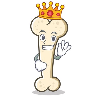 Kral kemik karakter karikatür maskot