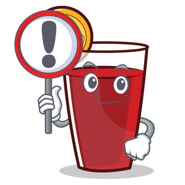 İşaretiyle mulled şarap karakter karikatür