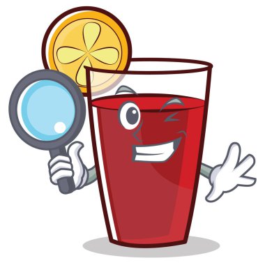 Dedektif mulled şarap karakter karikatür