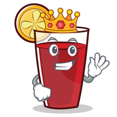 Kral mulled şarap karakter karikatür
