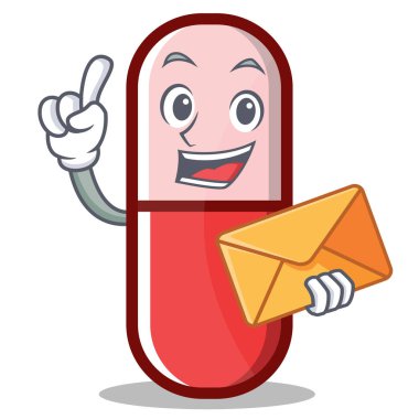 Zarf hap kapsül çizgi film karakteri ile