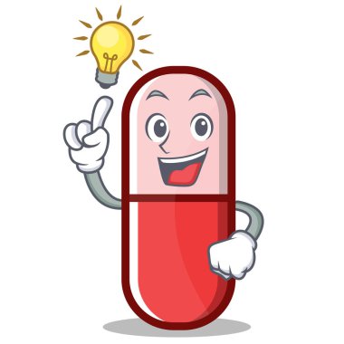 Bir fikir hap kapsül çizgi film karakteri var