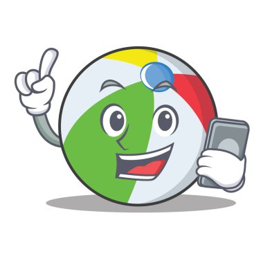 Telefon top karakter karikatür tarzı ile