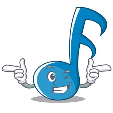 Wink müzik Not karakter karikatür