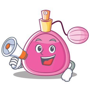 Megafon parfüm karakter karikatür tarzı ile