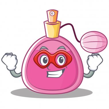 Süper kahraman parfüm karakter karikatür tarzı