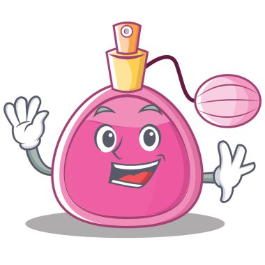 Parfüm karakter karikatür tarzı sallayarak