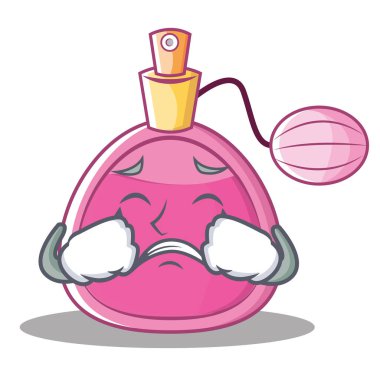 Ağlayan parfüm karakter karikatür tarzı
