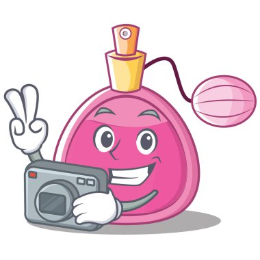 Fotoğrafçı parfüm karakter karikatür tarzı