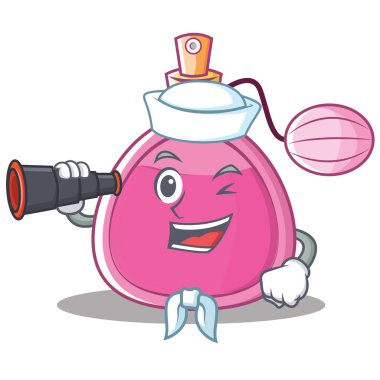 Denizci dürbün parfüm karakter karikatür tarzı ile