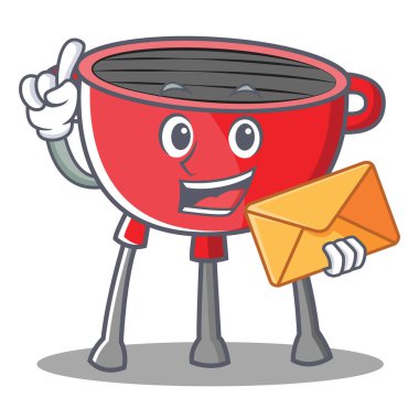 Zarf Barbekü Izgara çizgi film karakteri ile