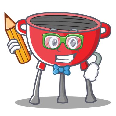 Öğrenci Barbekü Izgara çizgi film karakteri