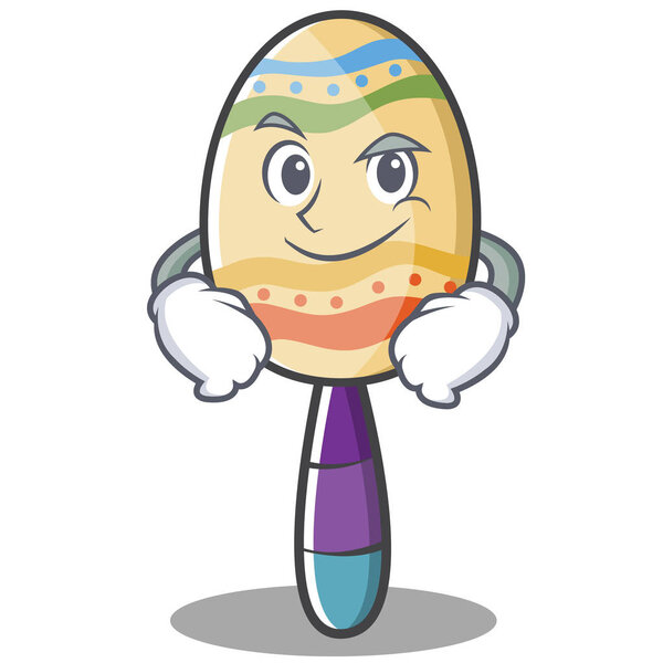 Smirking maracas character cartoon style