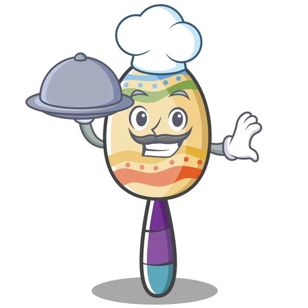 Gaya kartun karakter maracas Chef - Stok Vektor