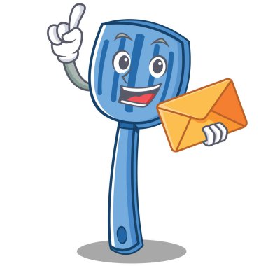 Zarf spatula karakter karikatür tarzı ile