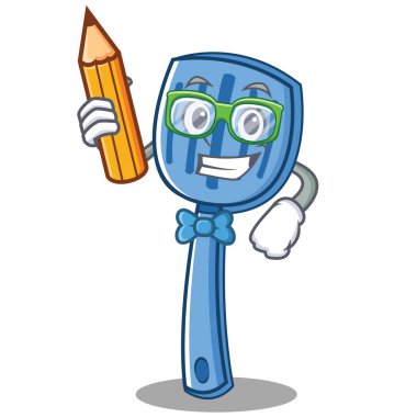 Öğrenci spatula karakter karikatür tarzı