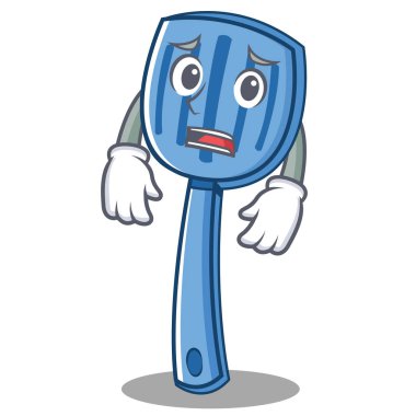 Korkarım spatula karakter karikatür tarzı