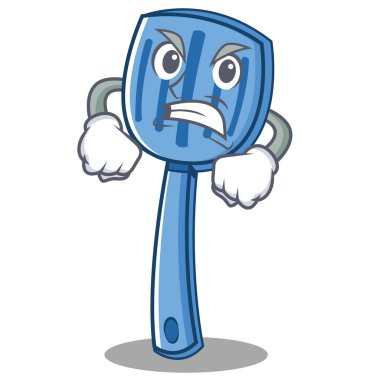 Kızgın spatula karakter karikatür tarzı