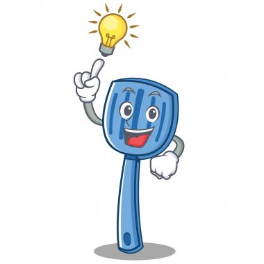 Bir fikir spatula karakter karikatür tarzı var