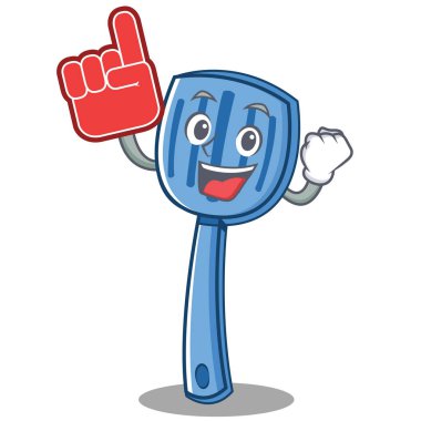 Köpük parmak spatula karakter karikatür tarzı
