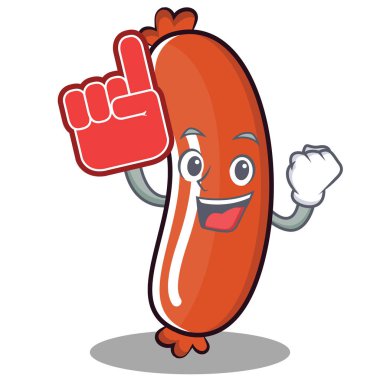 Köpük parmak sosis karakter karikatür tarzı