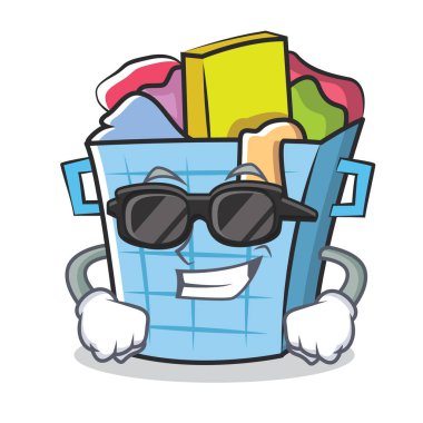 Süper cool çamaşır sepeti karakter karikatür