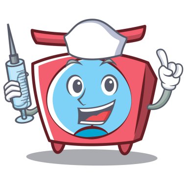 Hemşire ölçek karakter karikatür tarzı