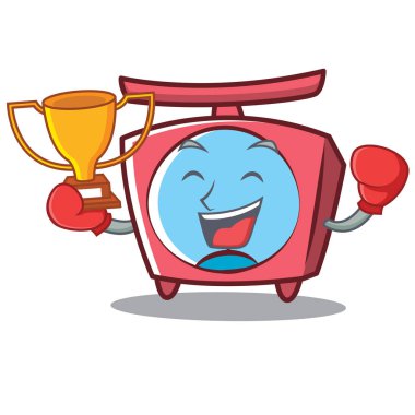 Boks ölçek karakter karikatür tarzı