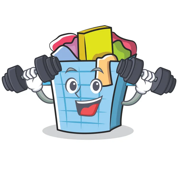 Estilo de dibujos animados de carácter de toalla de fitness — Vector de